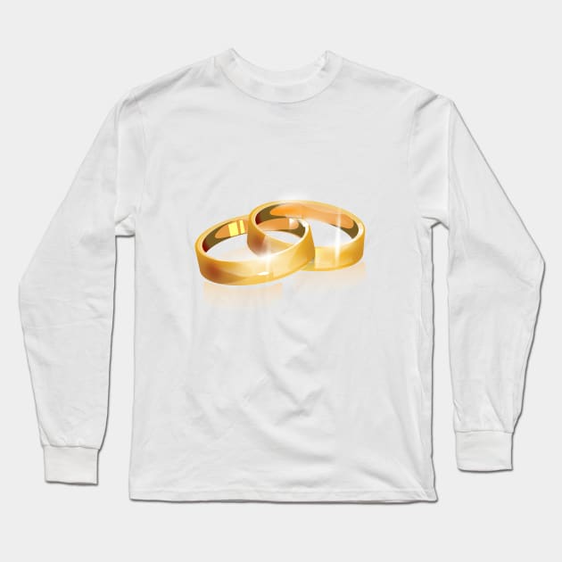 Wedding Rings Long Sleeve T-Shirt by nickemporium1